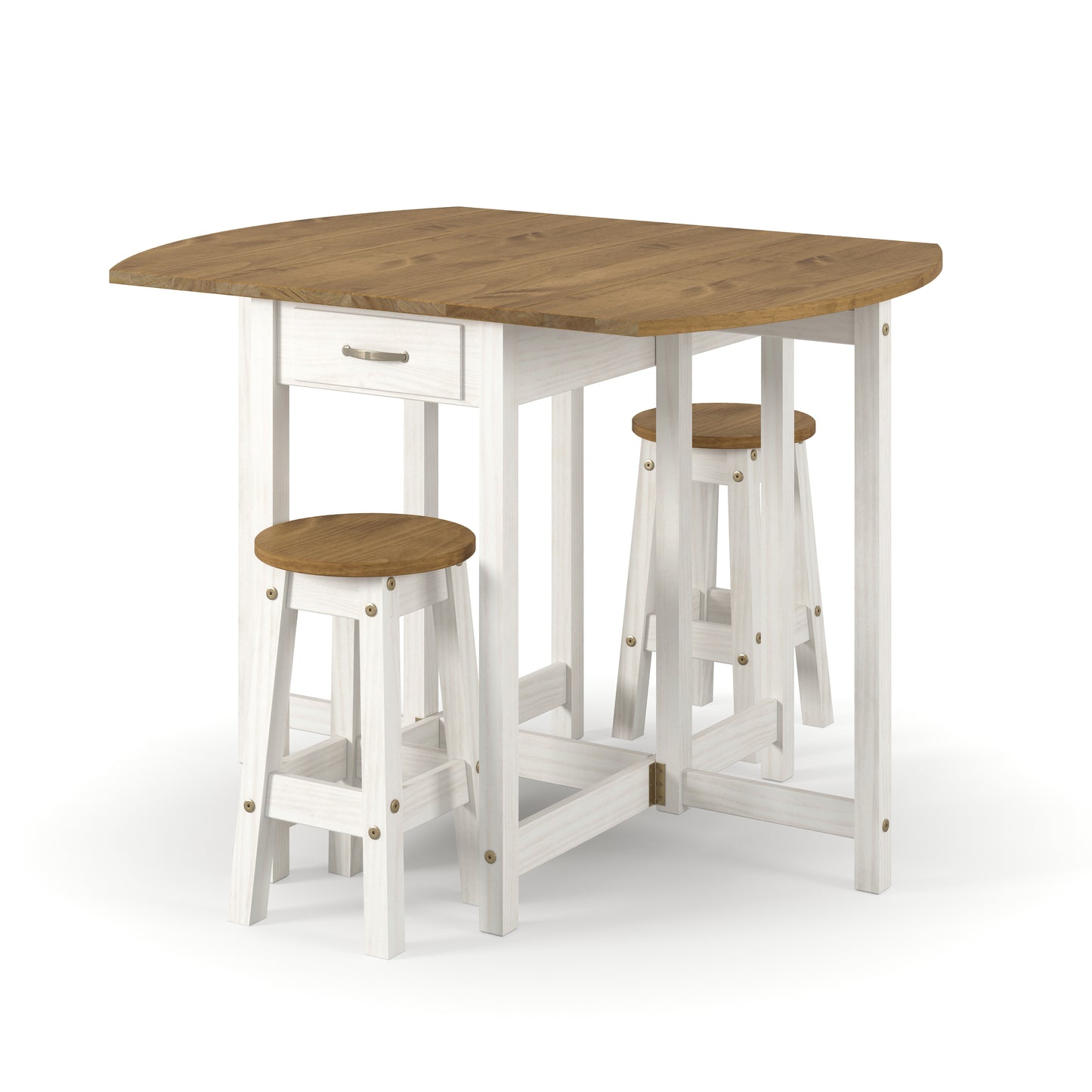 Corona White Dining Set (CRWTBSET5)