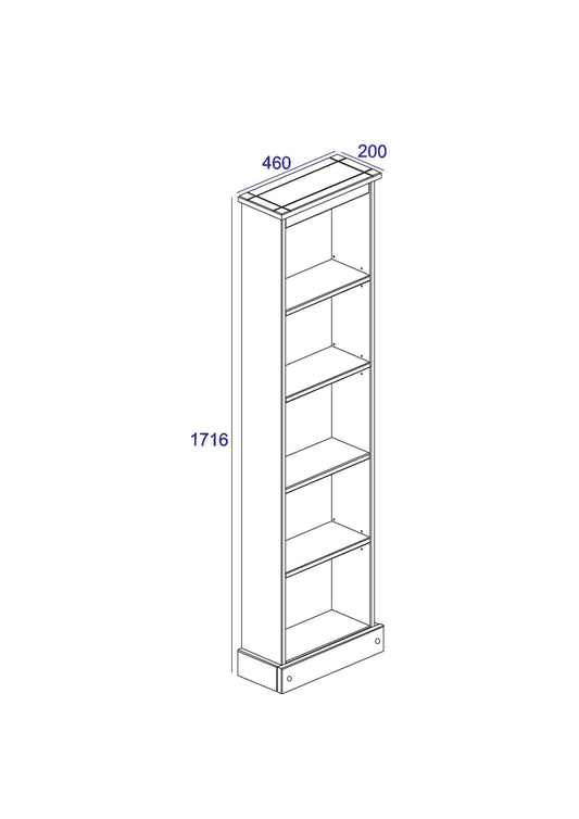 Corona White Bookcase (CRW746)
