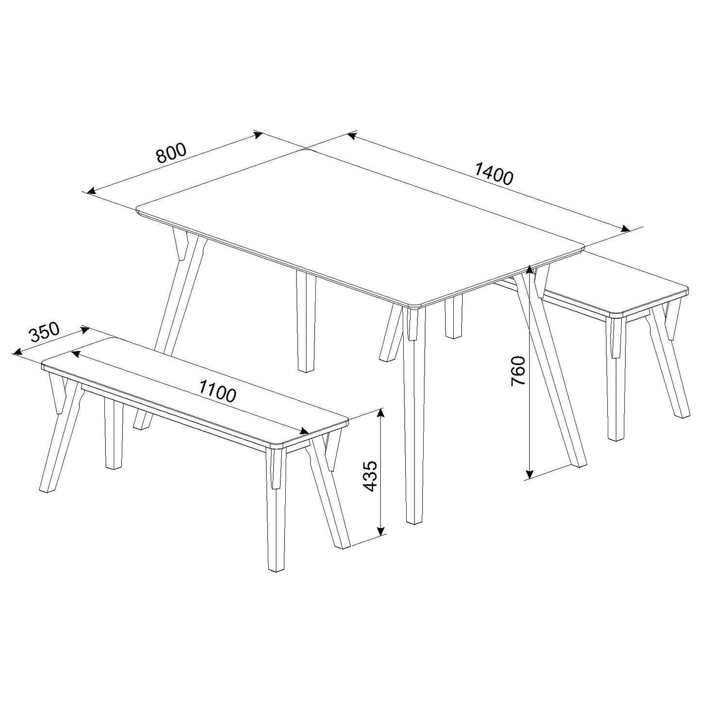 Corona Grey Dining Set (CRGTBSET32)
