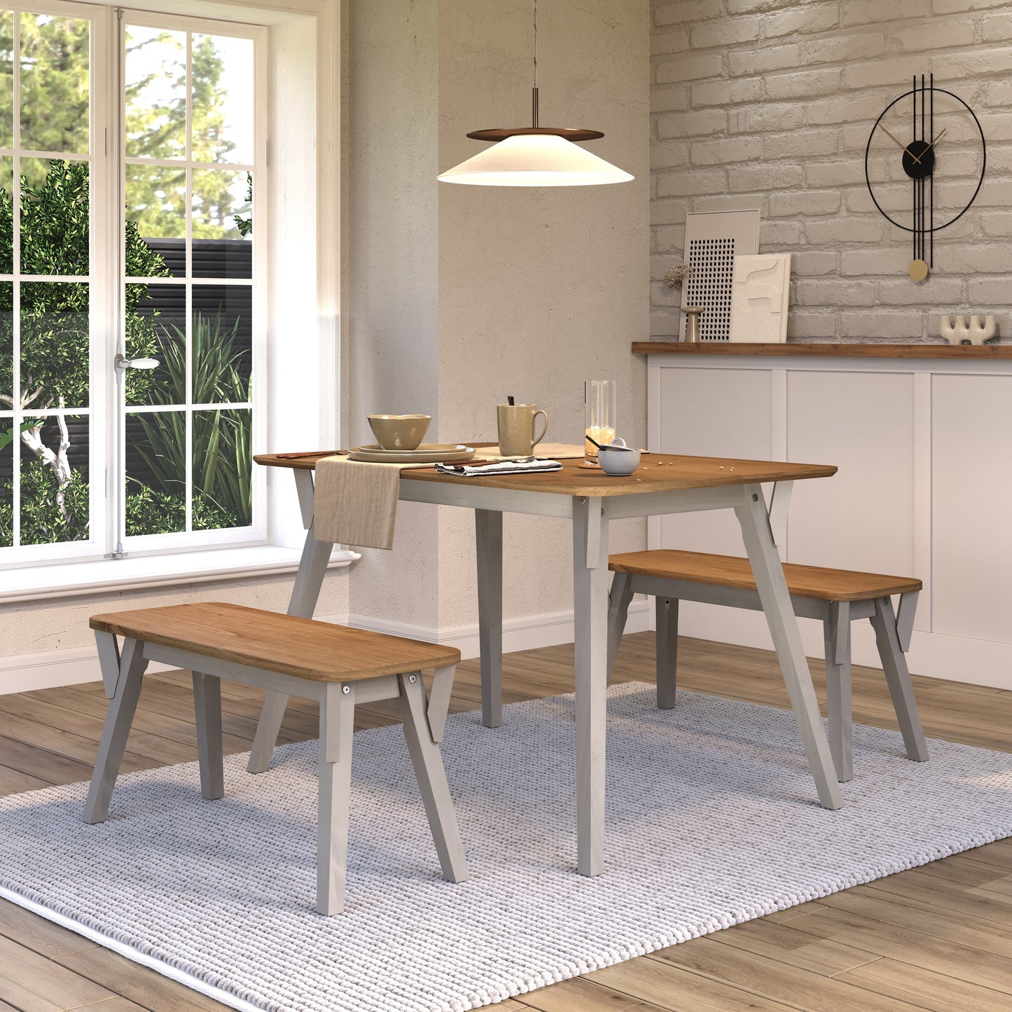 Corona Grey Dining Set (CRGTBSET32)