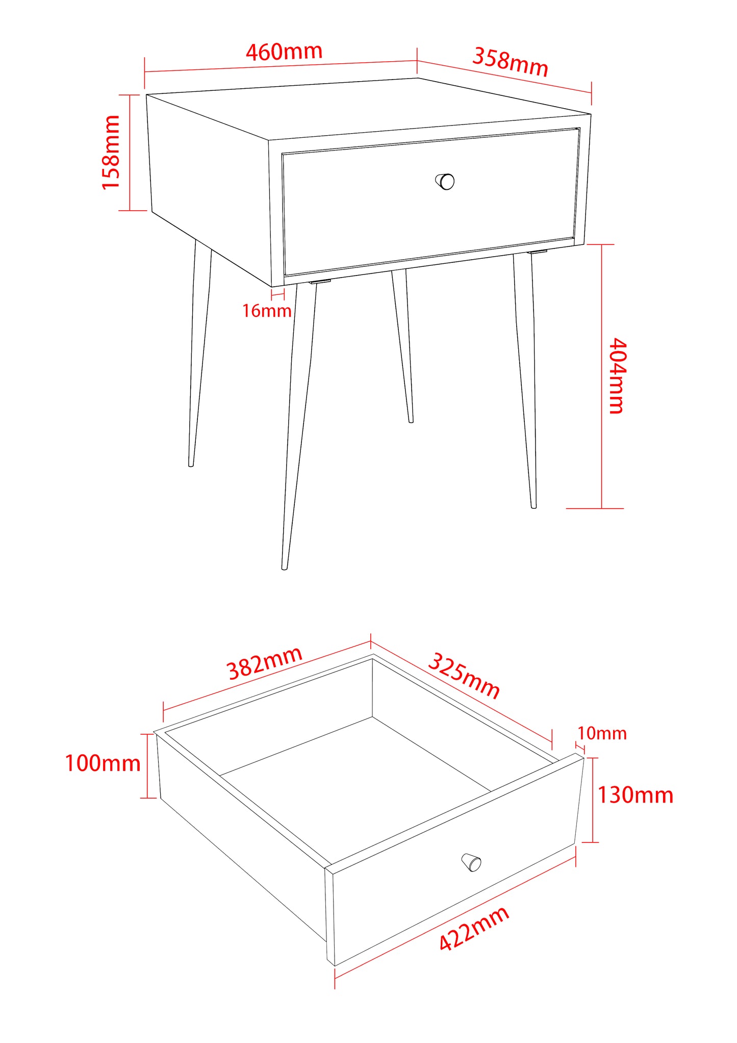 Options Bedside Cabinet (MBS103)