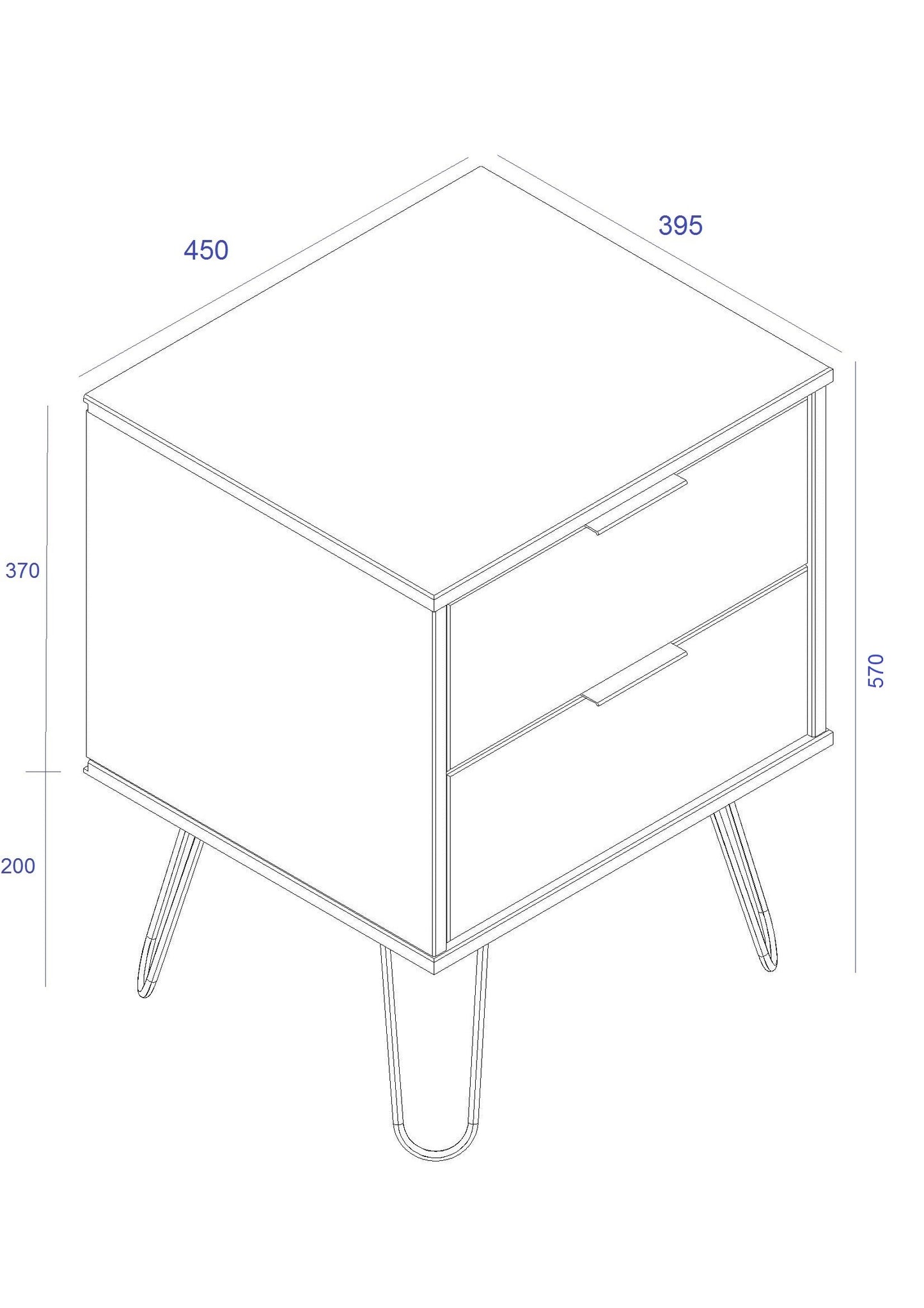 Augusta Pine Bedside (AG510)