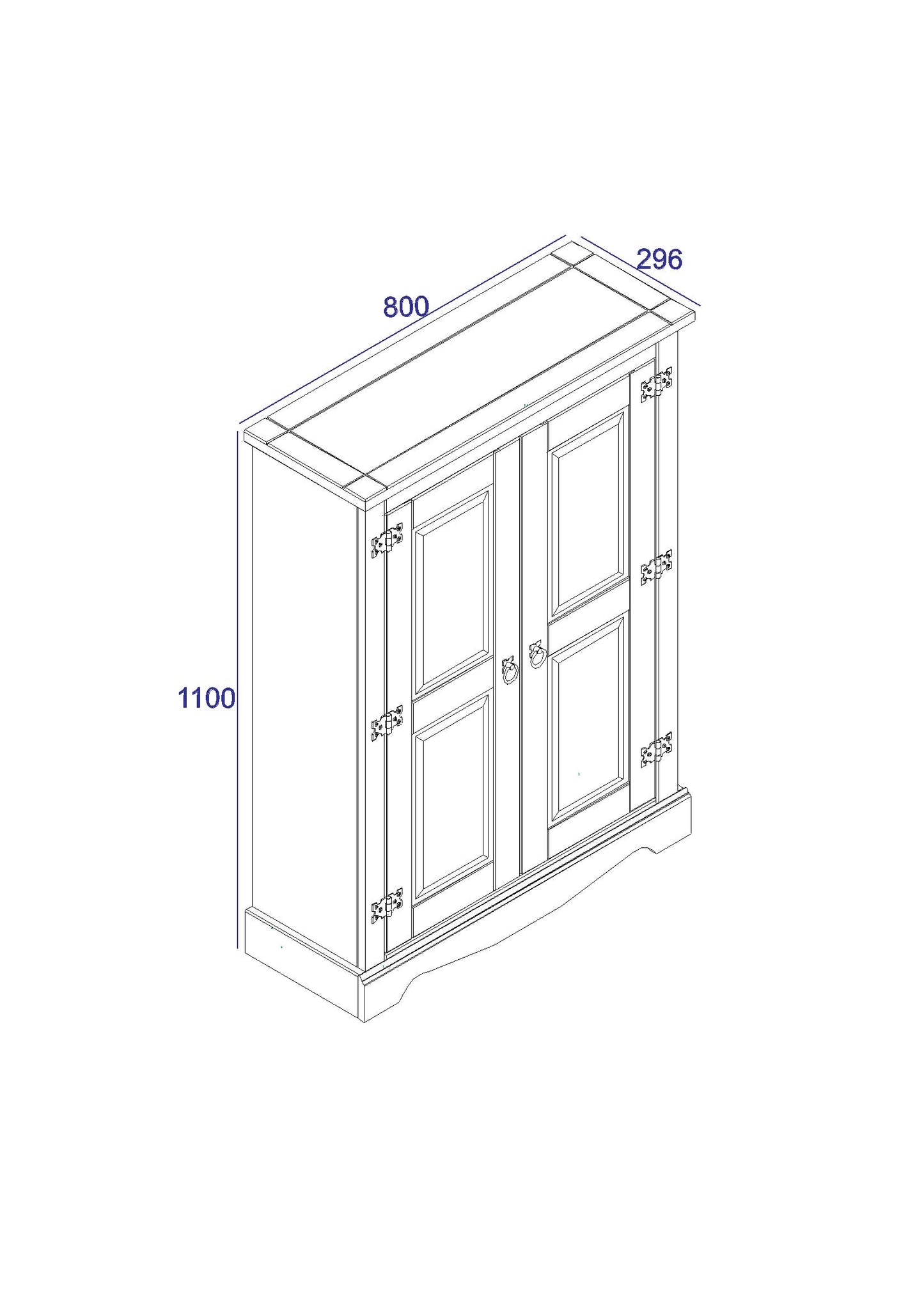 Corona White Bookcase (CRW722)