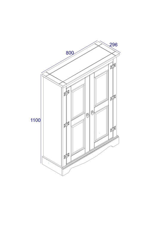 Corona White Bookcase (CRW722)