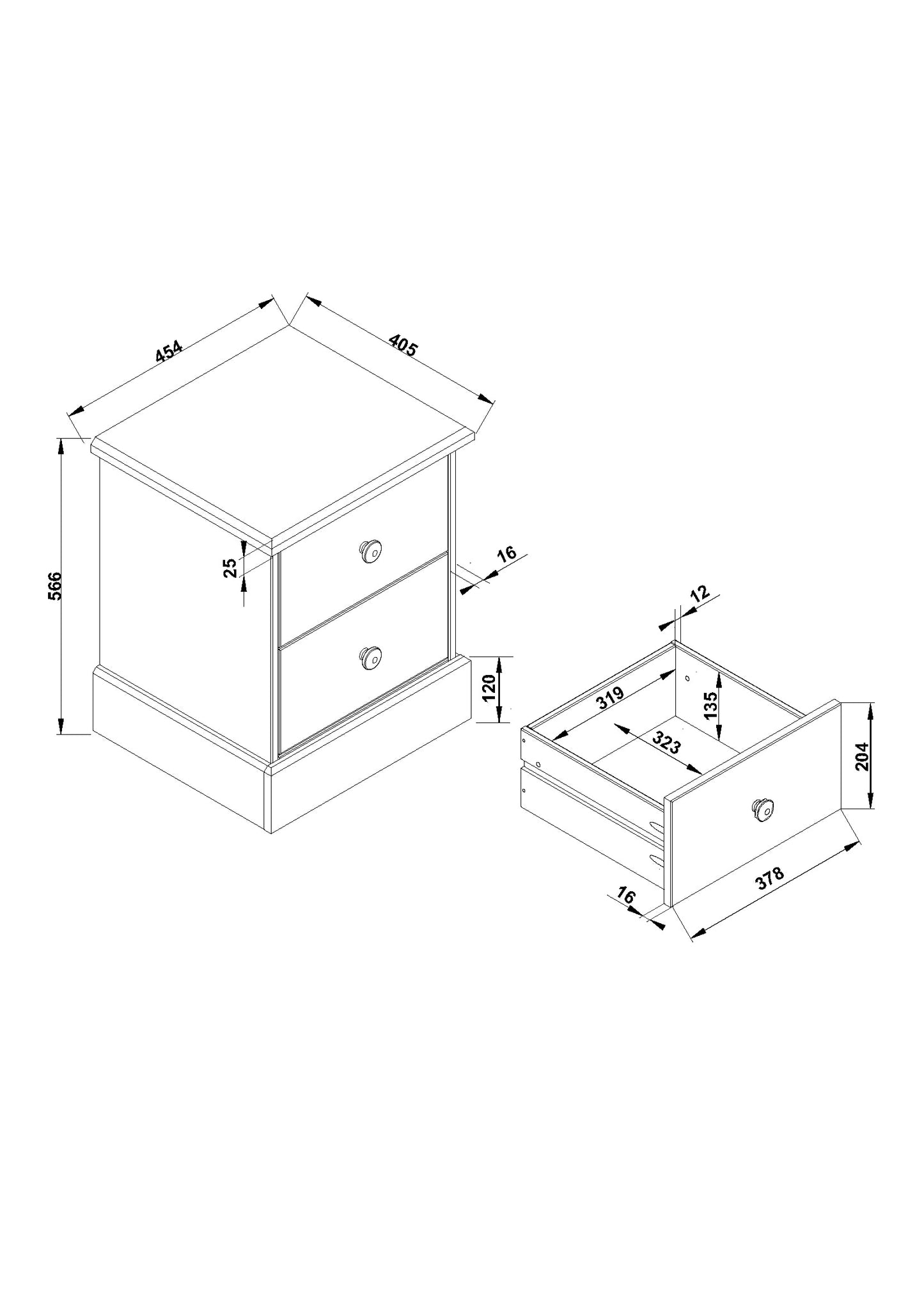 Cotswold Bedside (CT110)