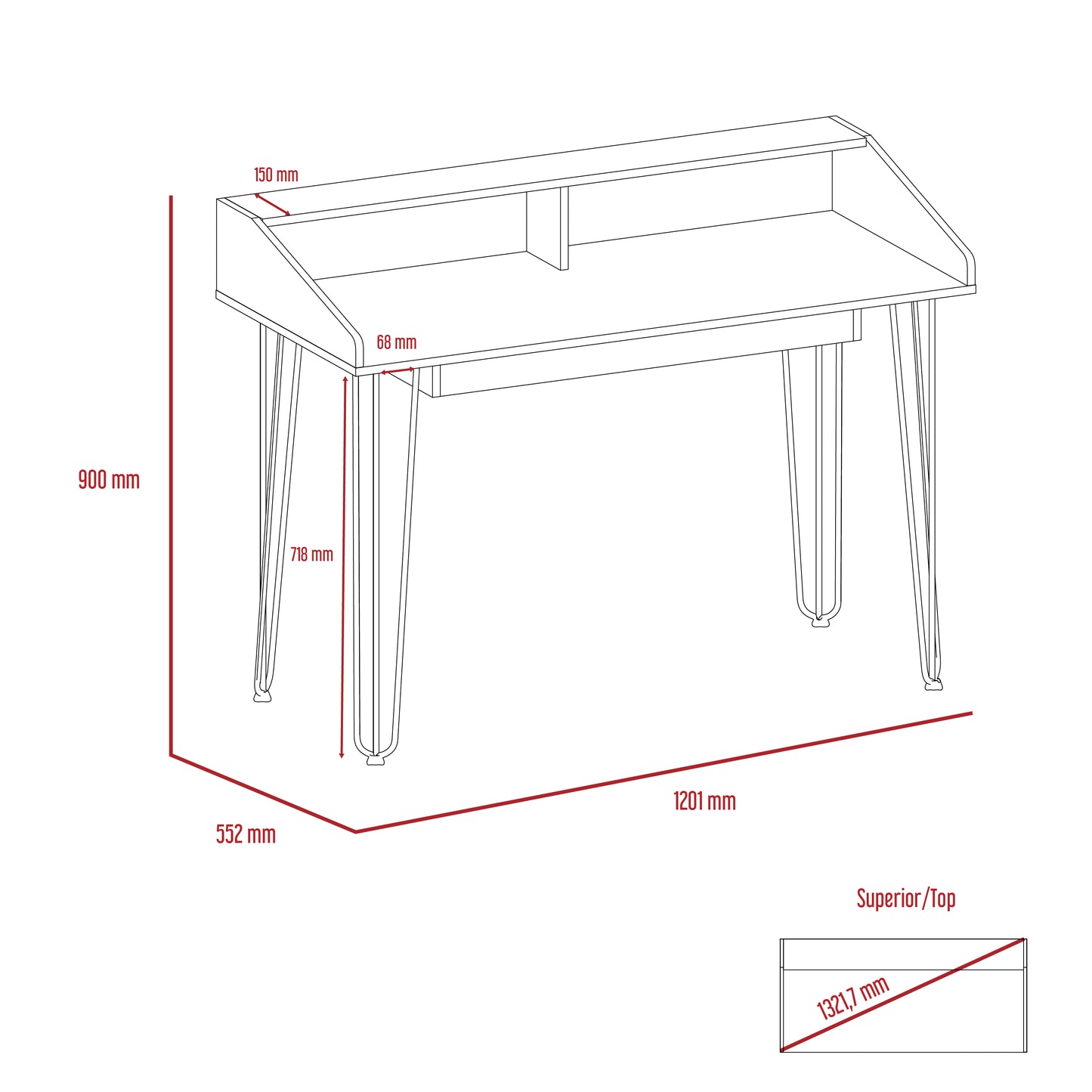 Dallas desk (DL107)
