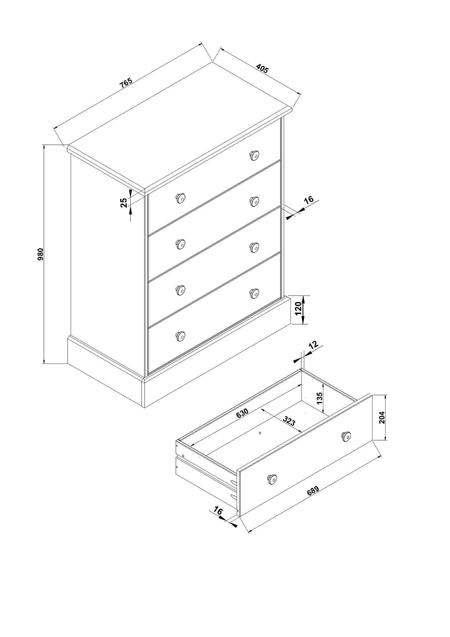 Cotswold Chest of drawers (CT114)