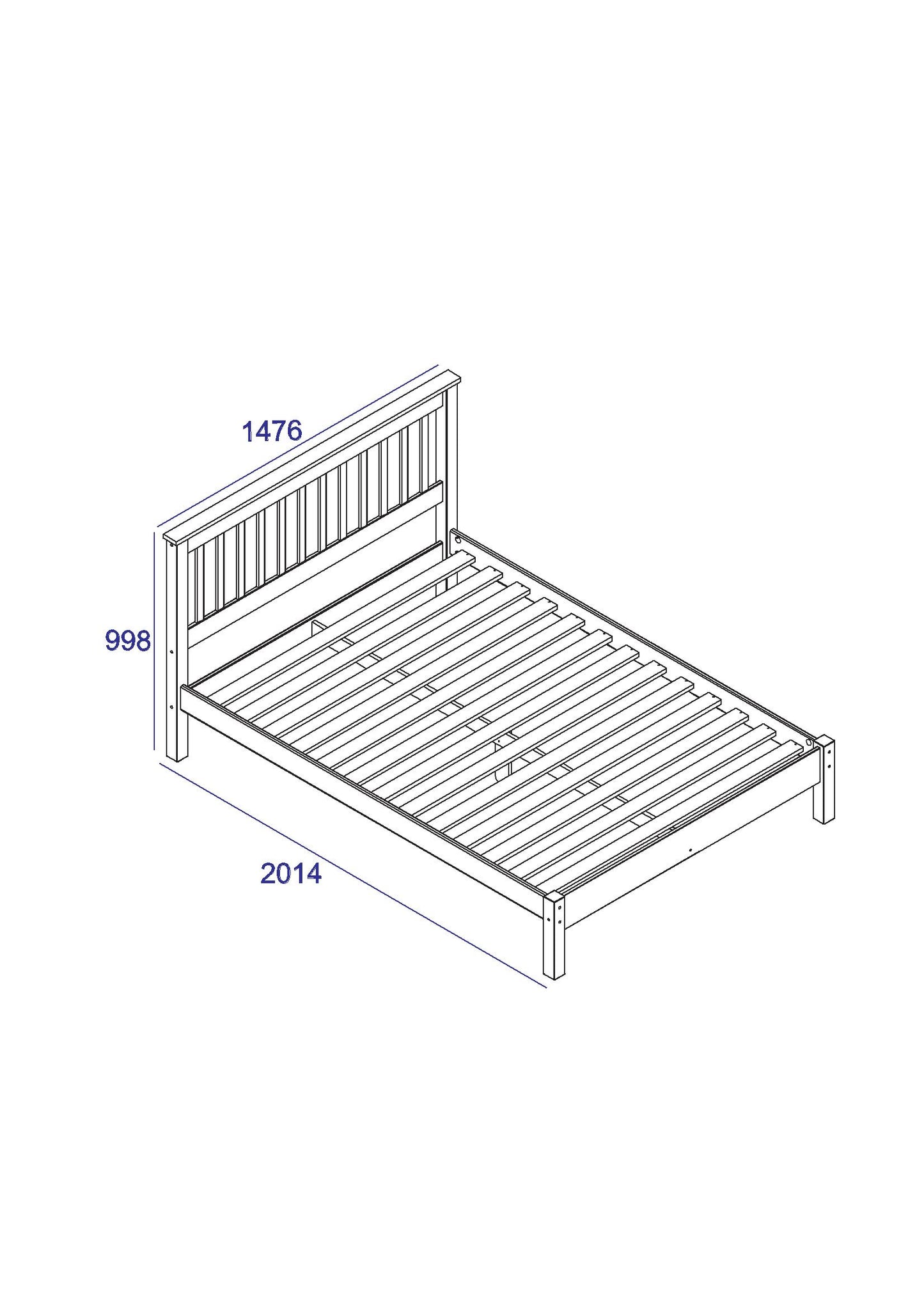 Corona Grey Bed (CRG460LE)