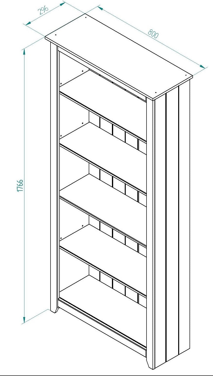 Capri Bookcase (CP713)