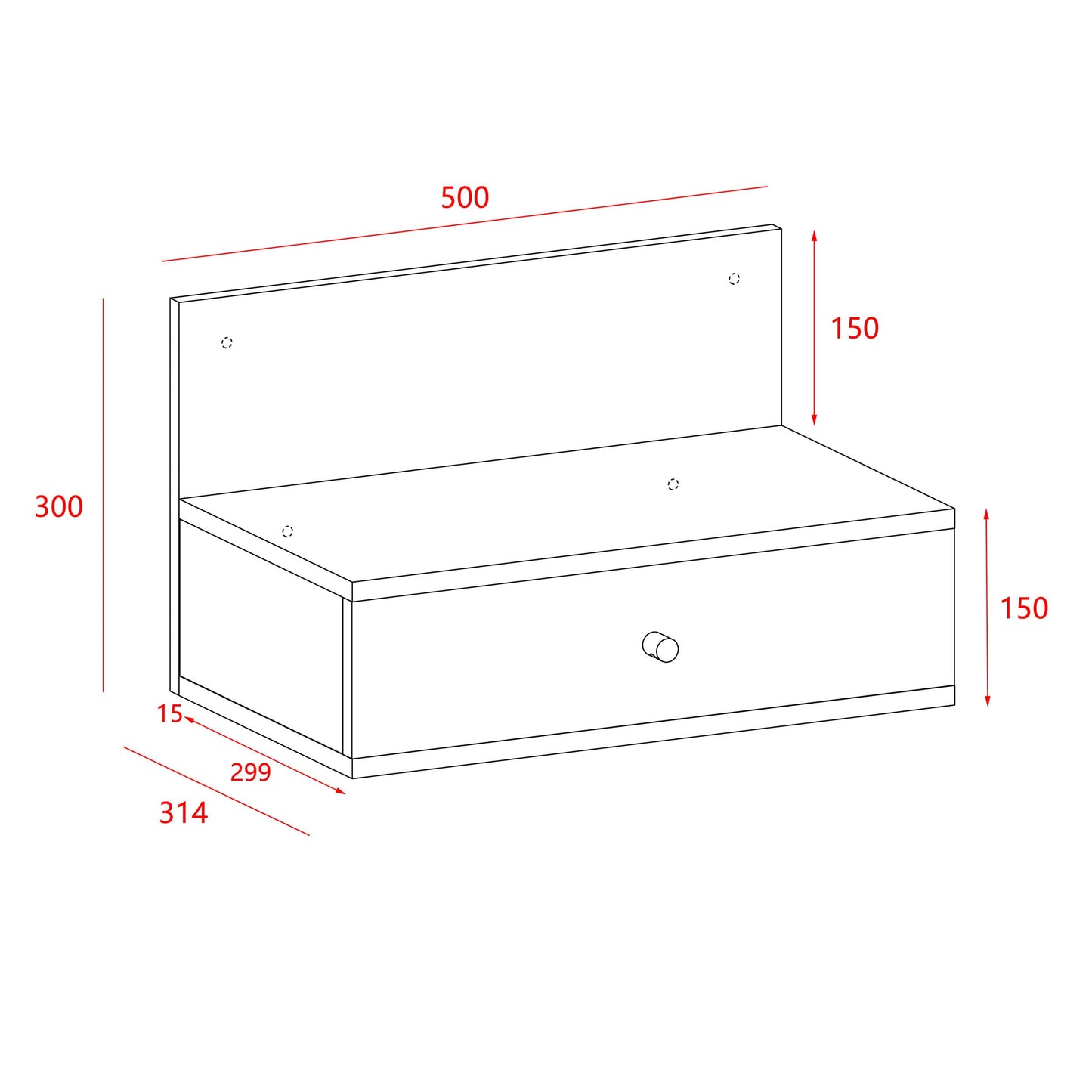 Kelly Bedside Cabinet (KL03-GOK)