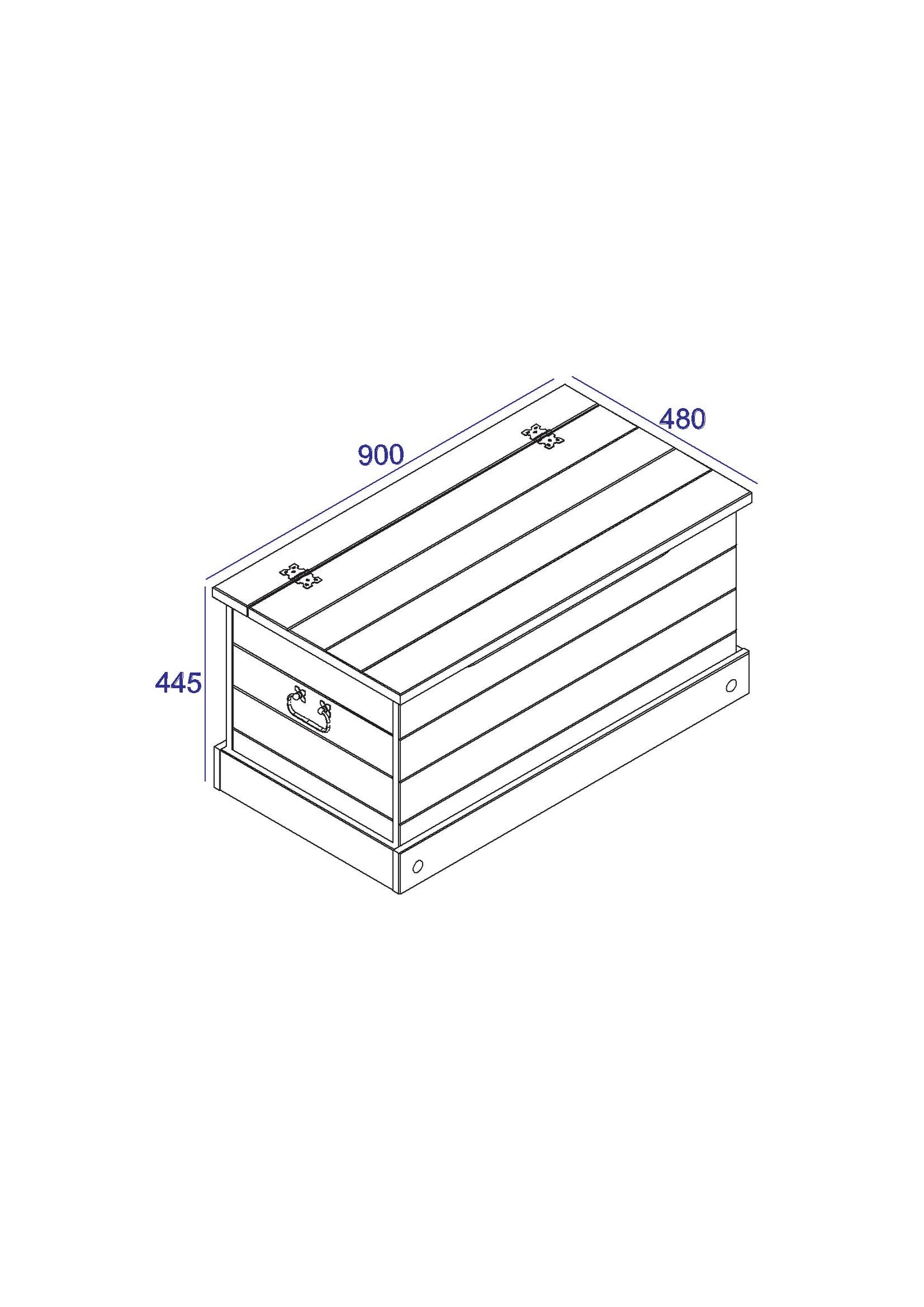 Corona Grey Storage Trunk (CRG540)