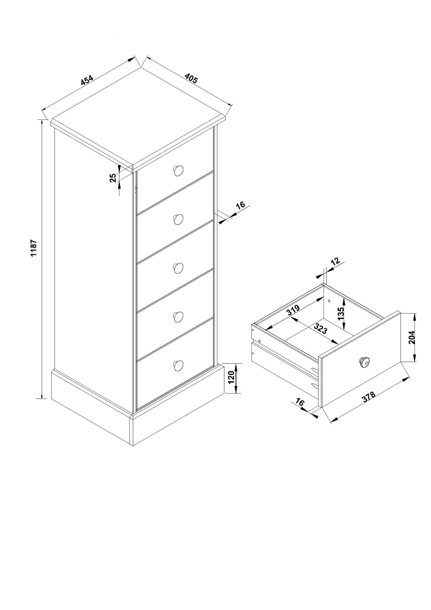 Cotswold Chest of drawers (CT117)