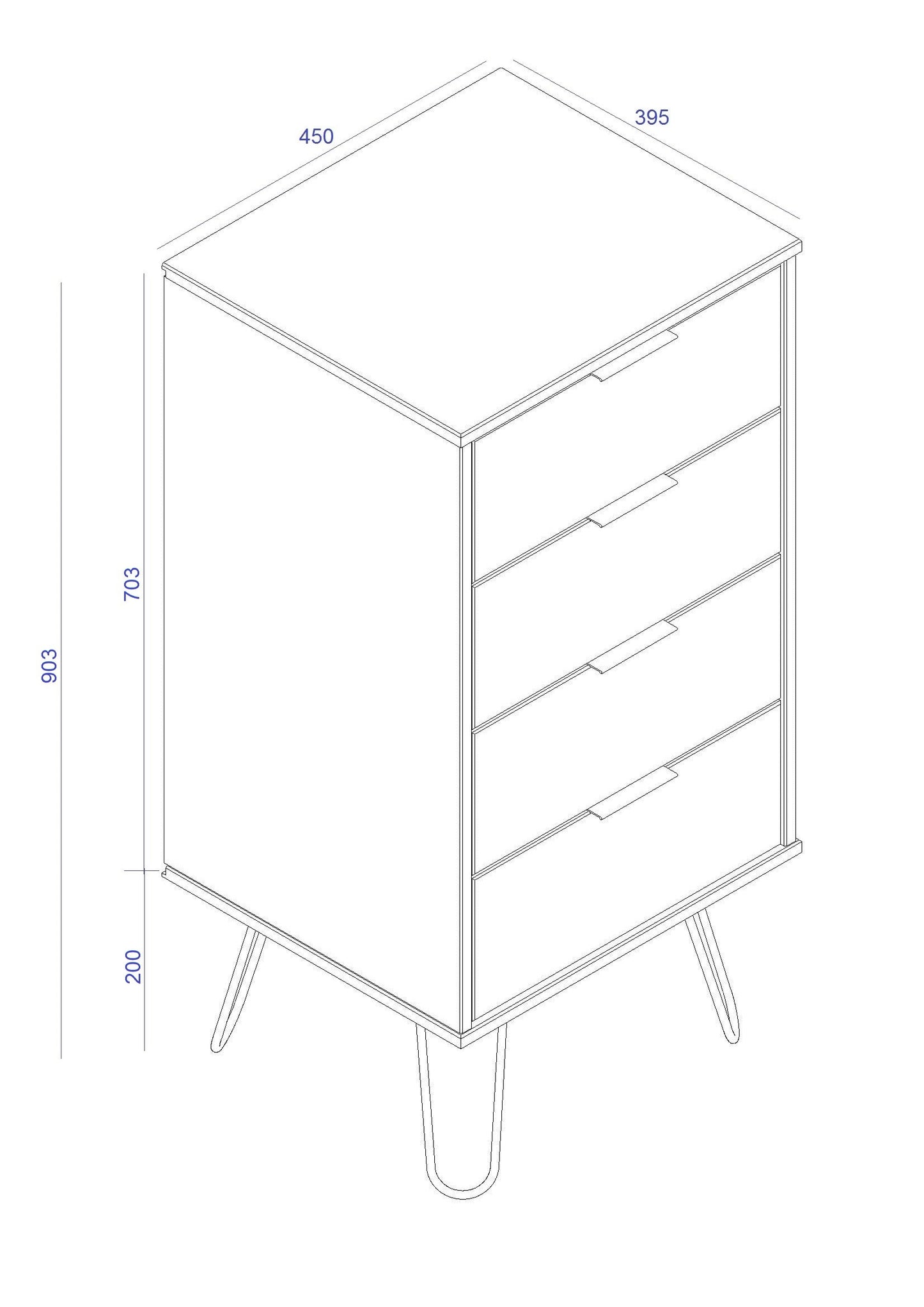 Augusta Grey Chest of Drawers (AGG517)