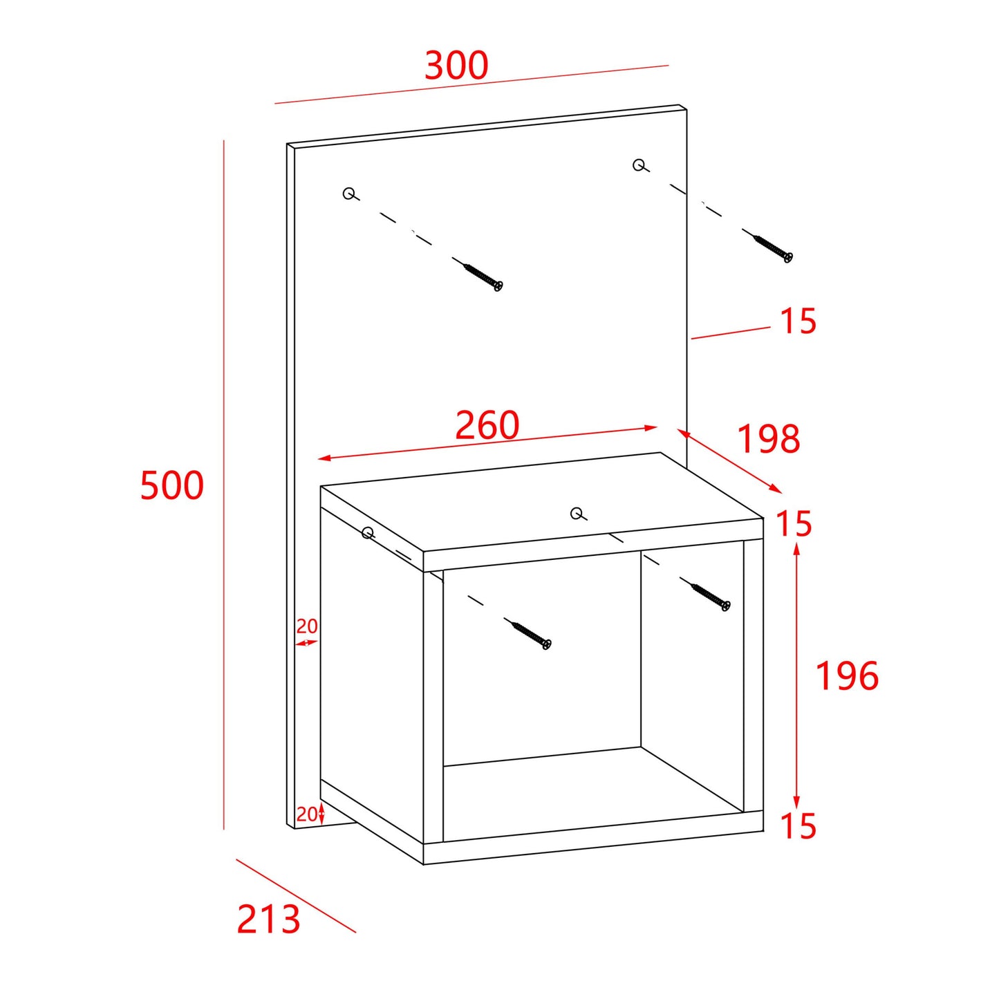 Kelly Bedside Cabinet (KL02-OK)