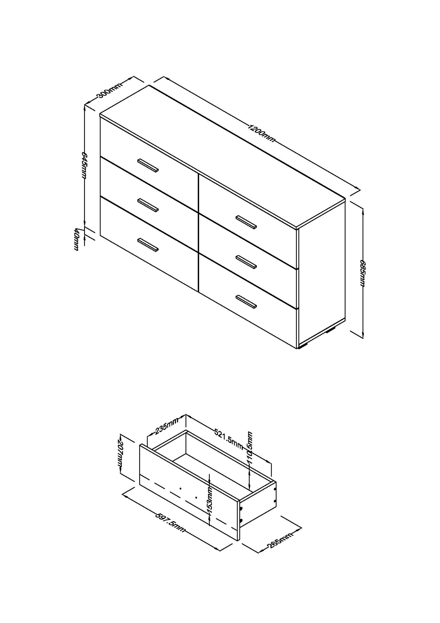 Lido Chest of Drawers (LD233)