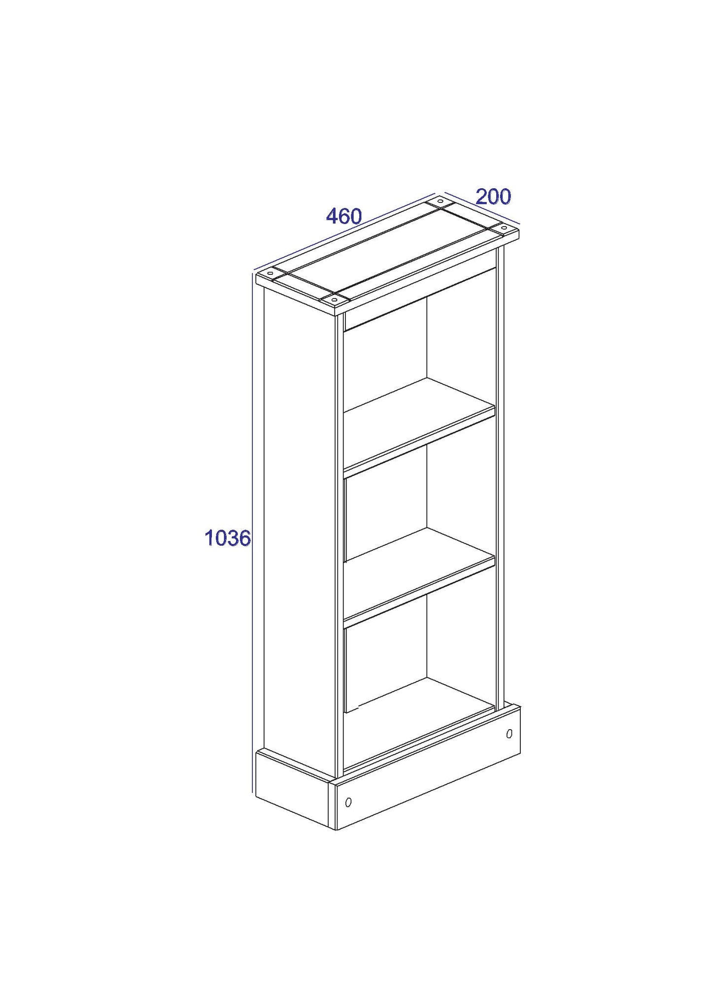 Corona Grey Bookcase (CRG948)