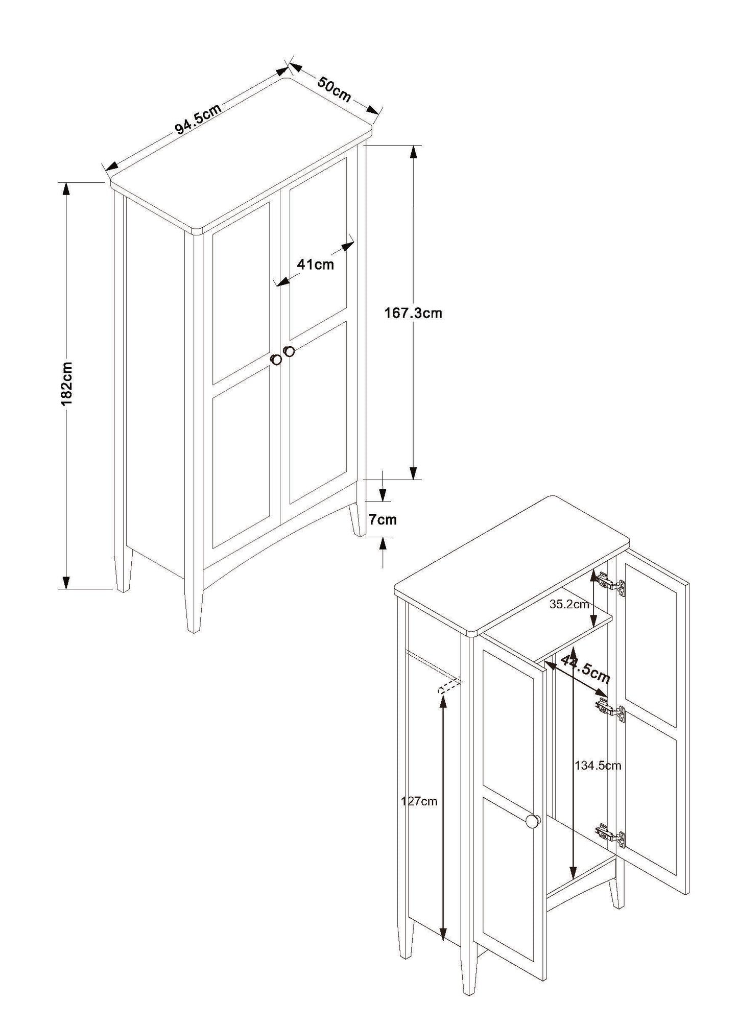Como Blue Wardrobe (CMB520)