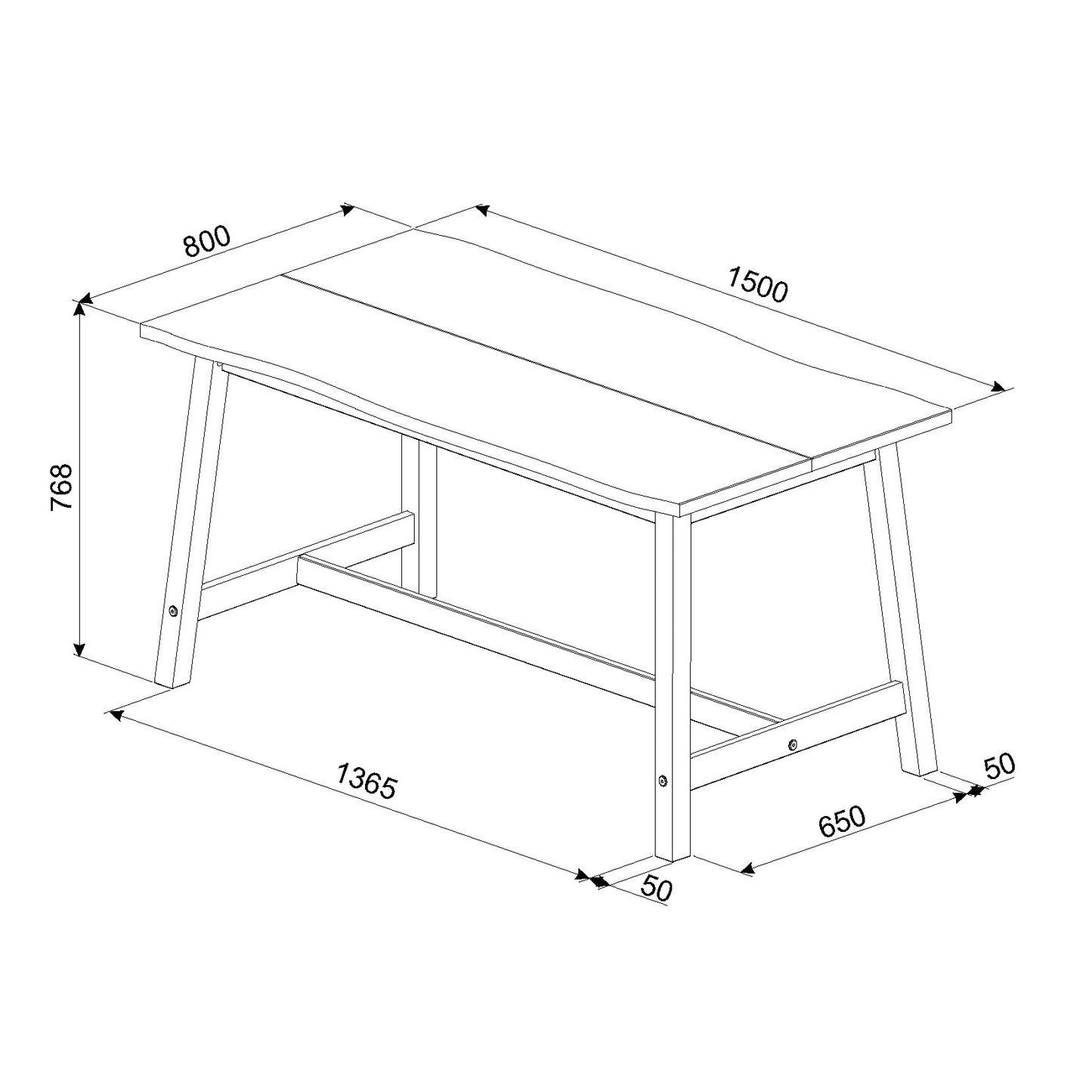 Corona Grey Dining Table (CRGTB200)