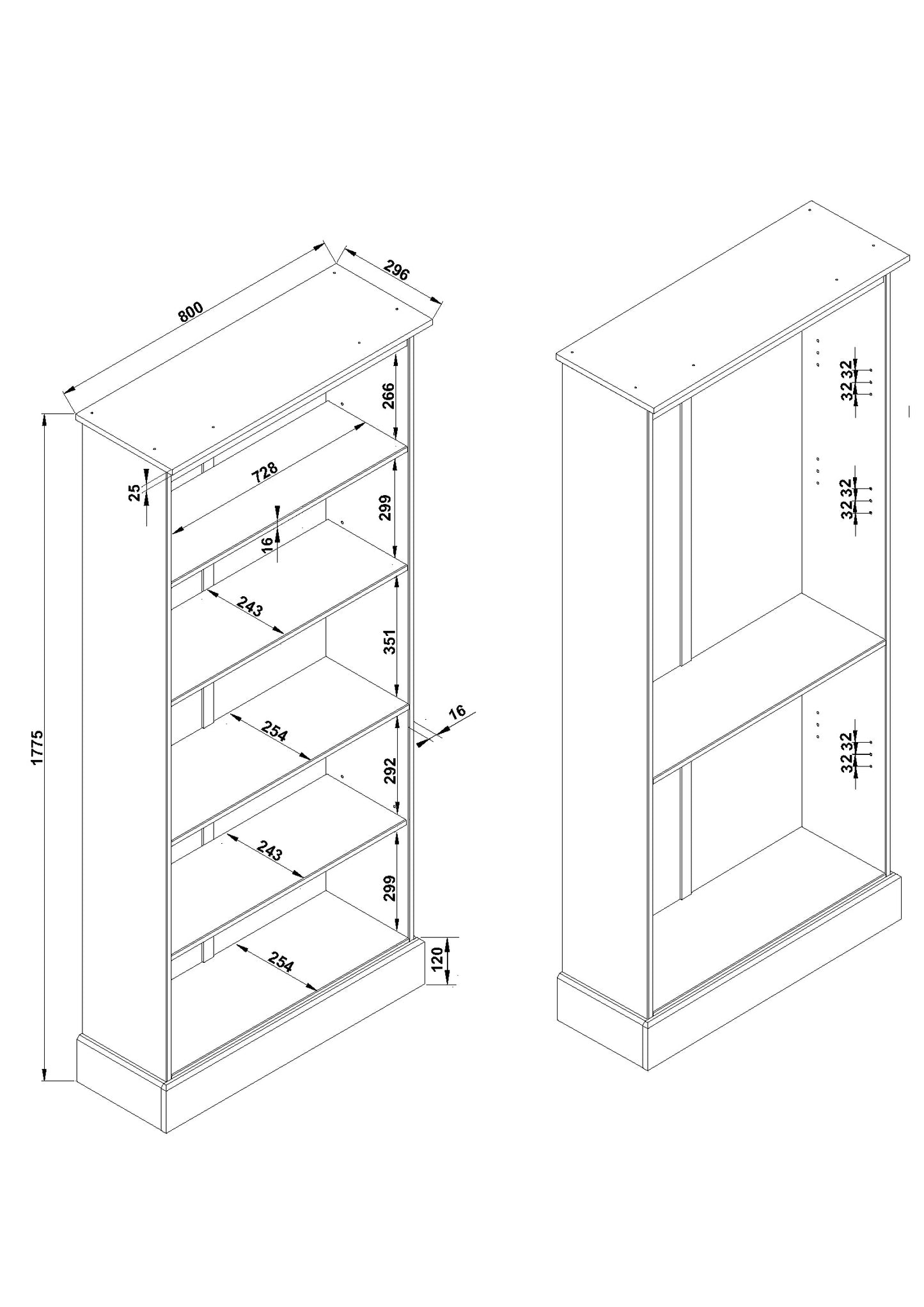 Cotswold Bookcase (CT812)