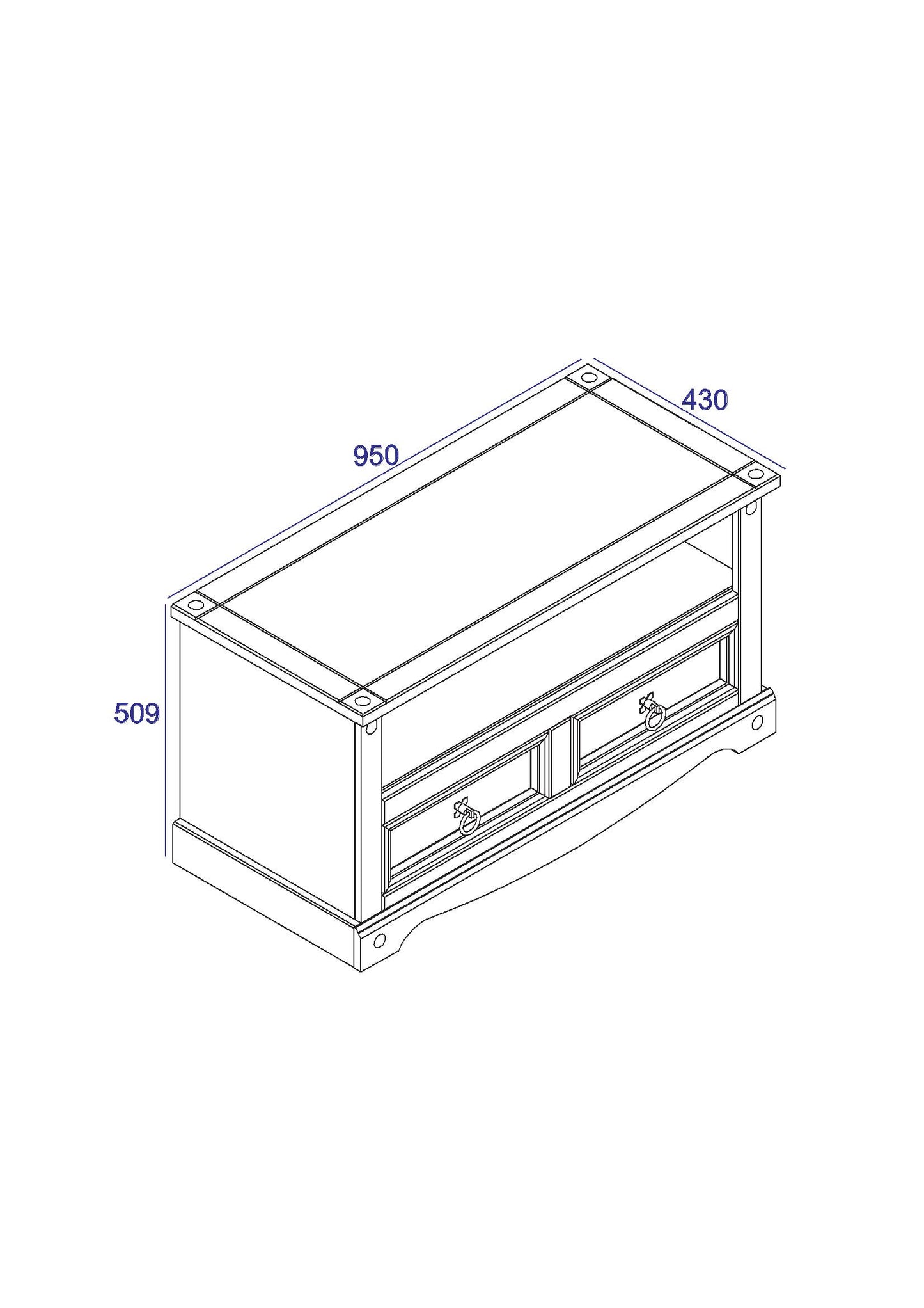 Corona White TV Unit (CRW710)