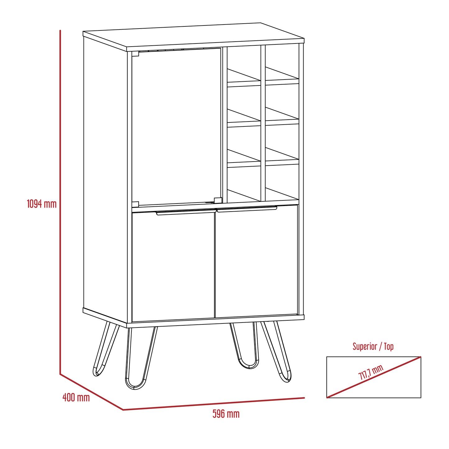 Nevada drinks cabinet (NE914)