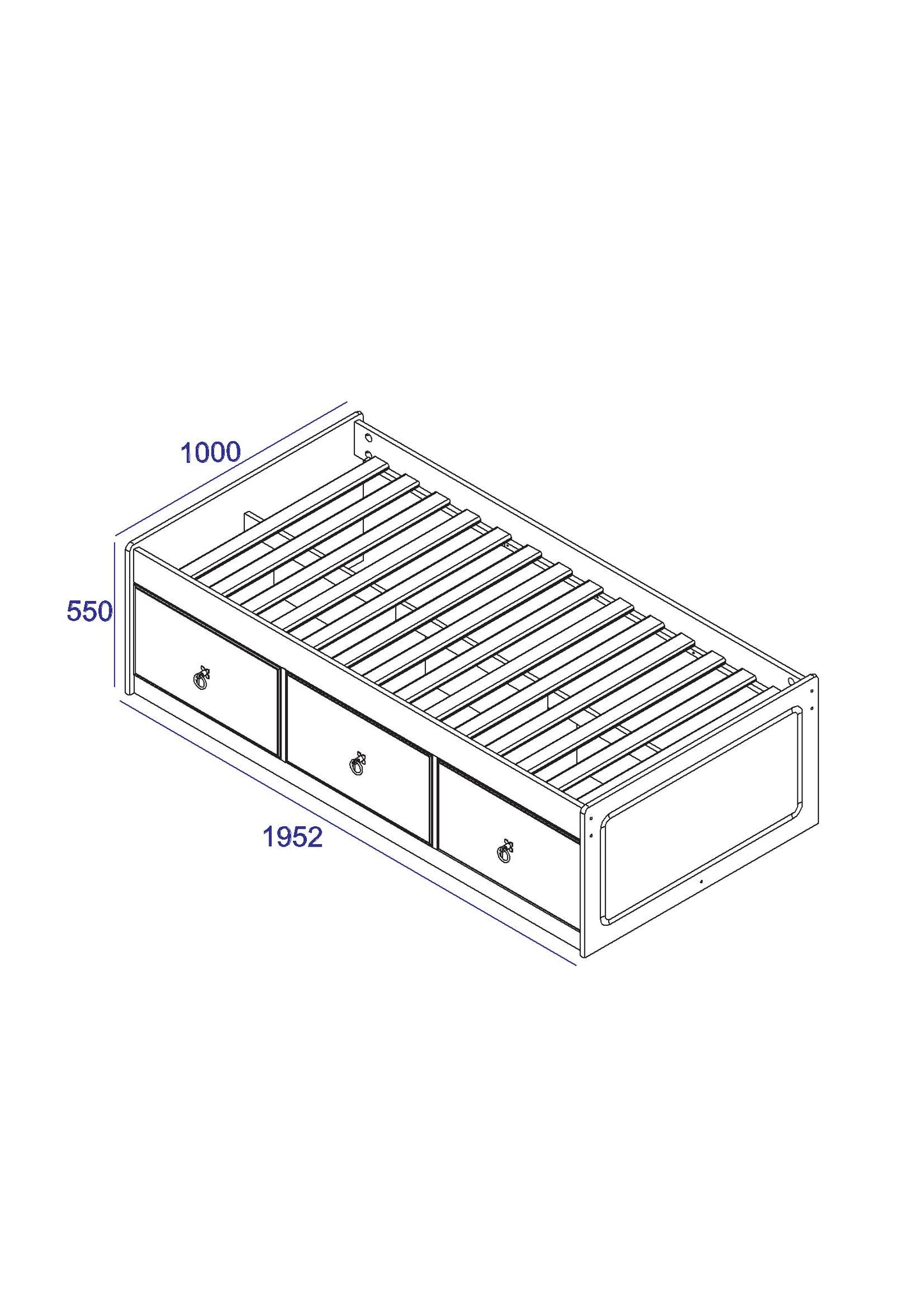 Corona White Bed (CRW800)