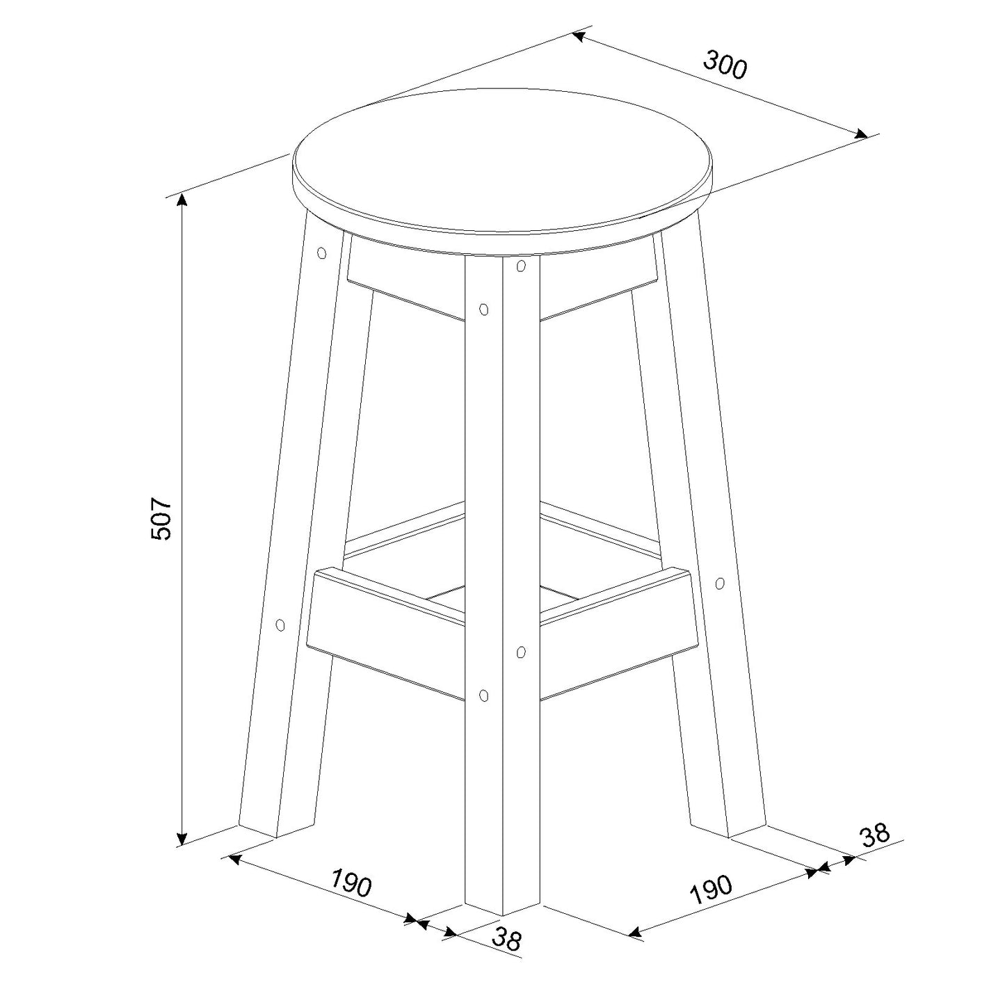 Corona Grey Stool (CRGSTL)