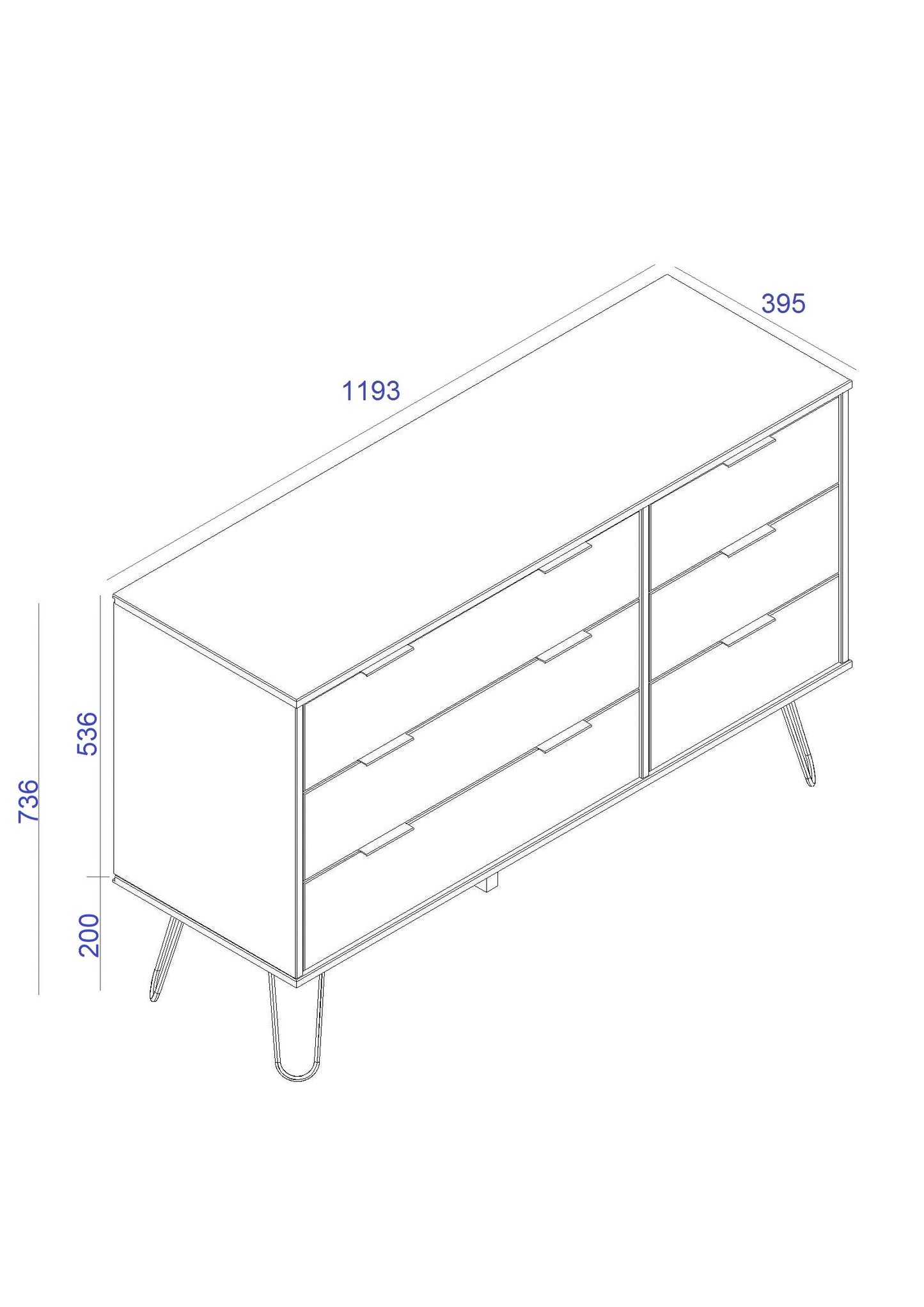 Augusta Pine Chest of Drawers (AG533)