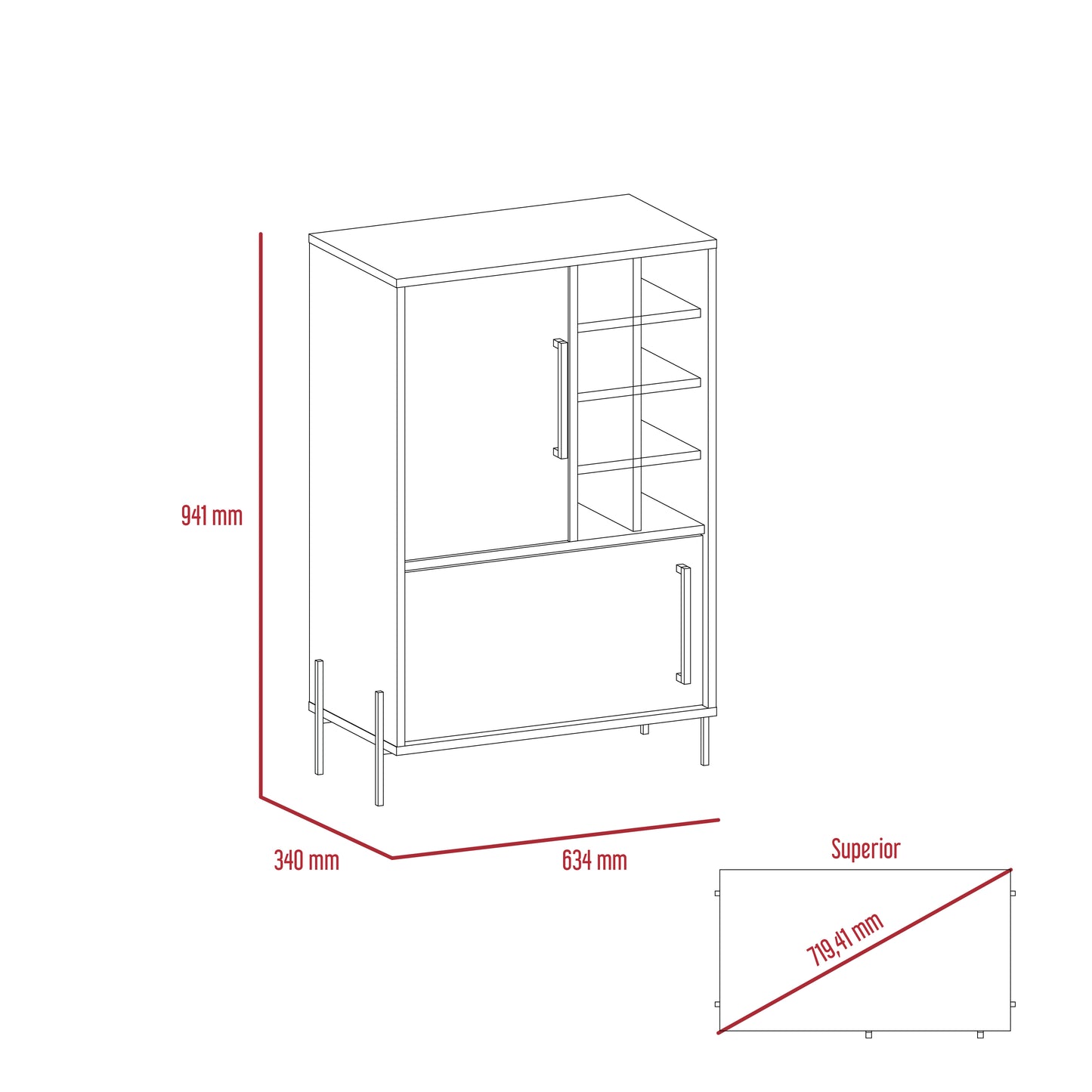 Harvard drinks cabinet (HR914)