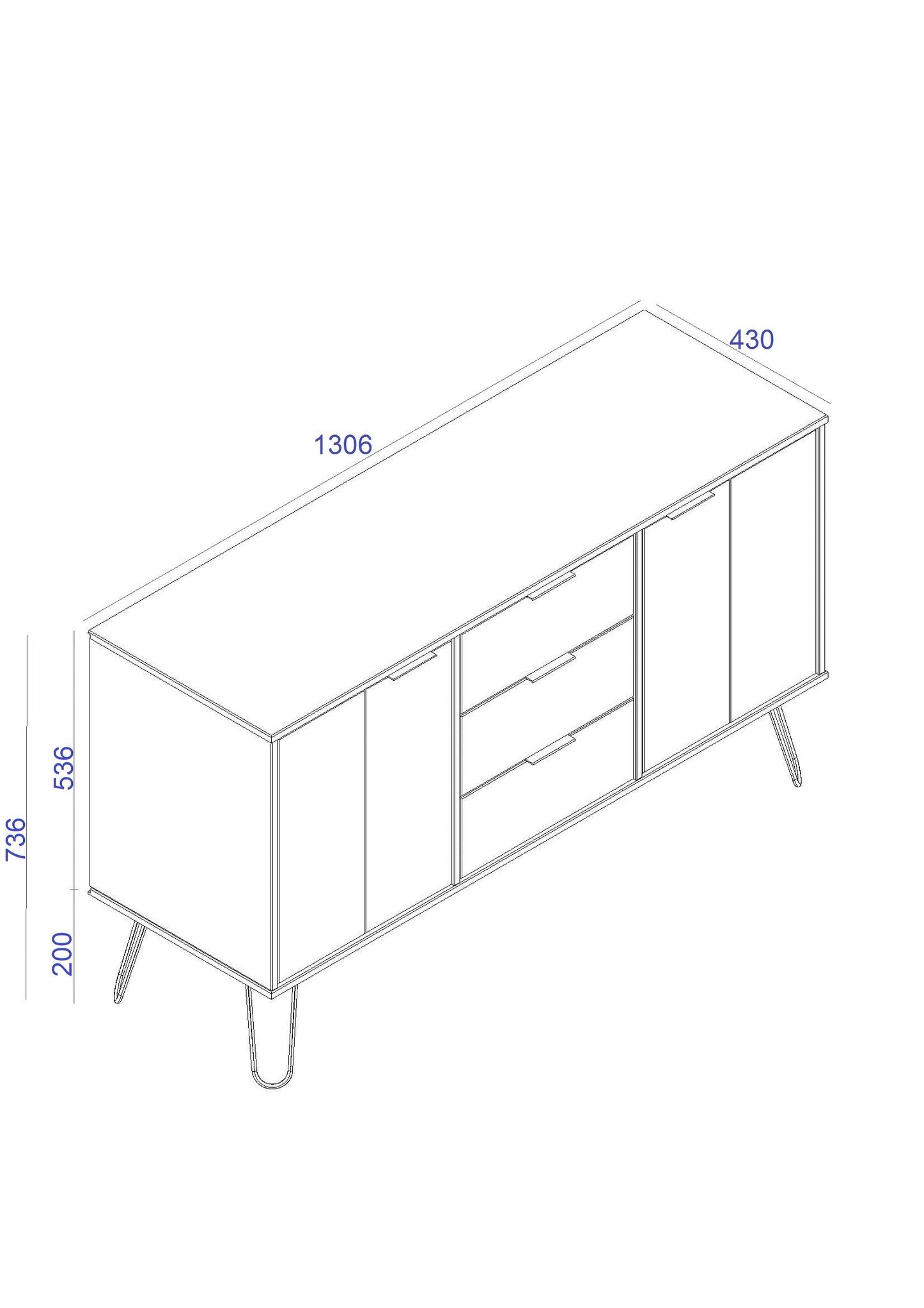 Augusta Grey Sideboard (AGG916)