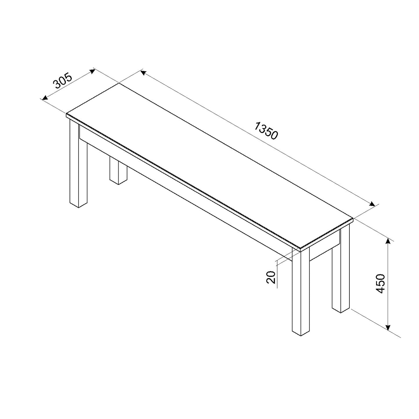 Linea Bench seat (CRG109)