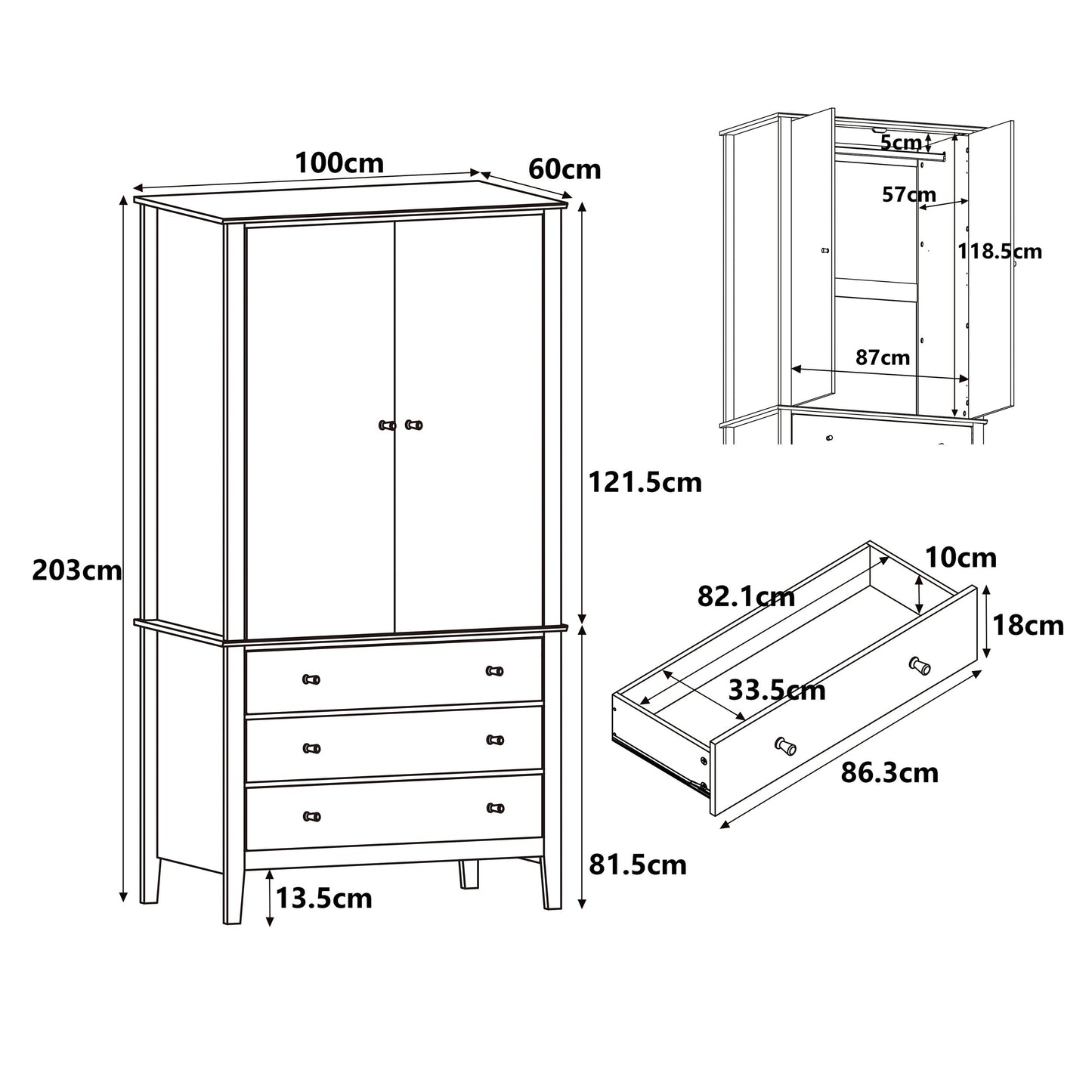 Henley Wardrobe (HN583)